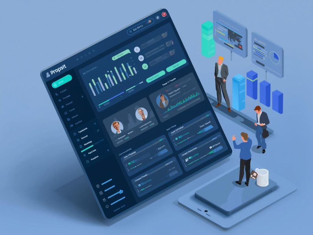 AI dashboard showing customer experience metrics, analytics, and multi-channel engagement insights